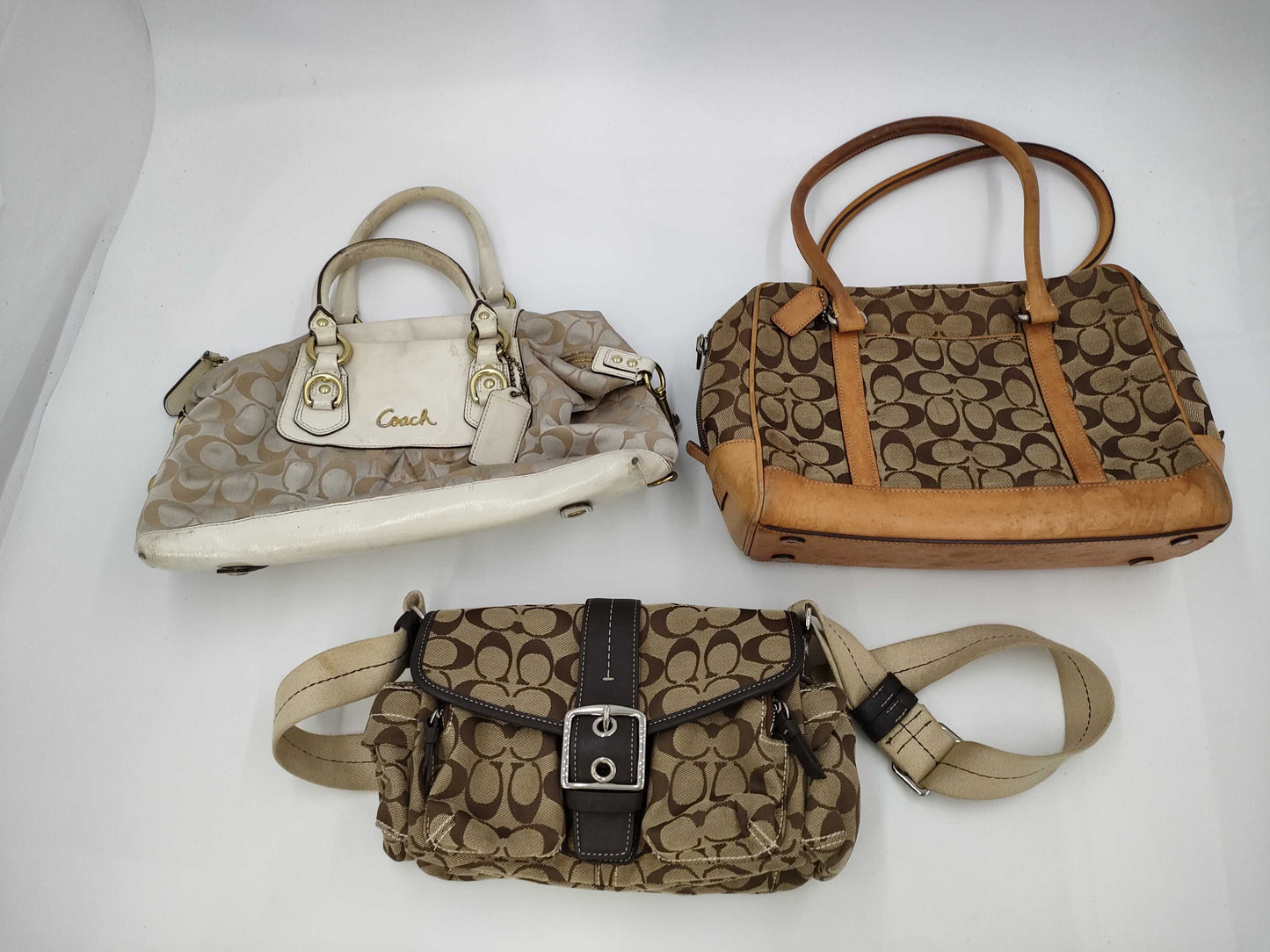 COACH Signature 3-Piece Handbag Set