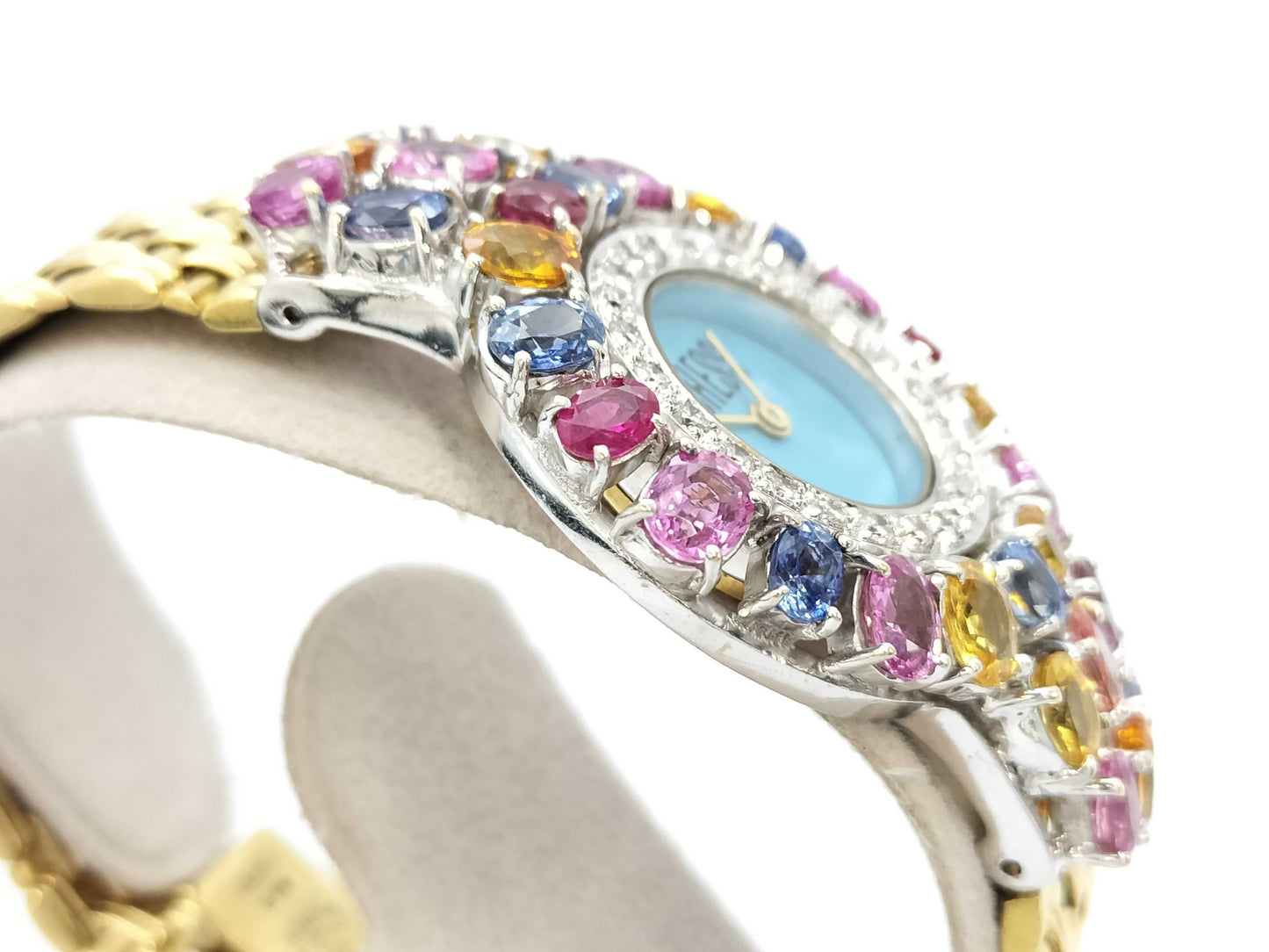 CHESS Hand-Wound Watch, Sapphire, Diamond, 18K Gold, 57.4g, Other Accessories