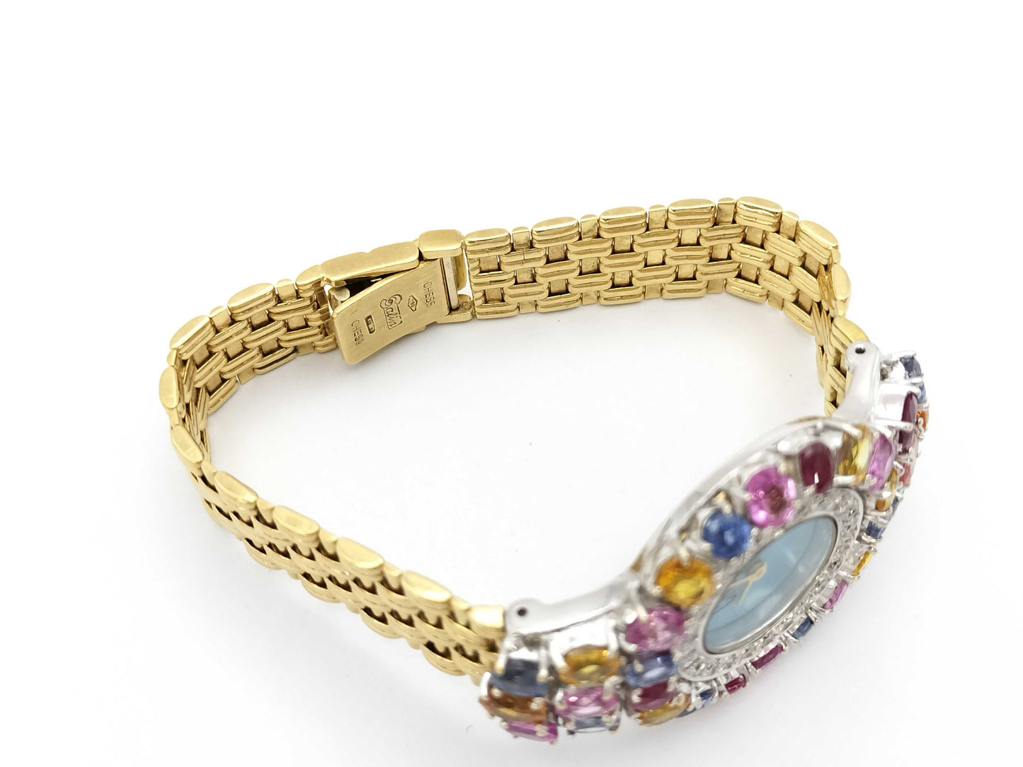 CHESS Hand-Wound Watch, Sapphire, Diamond, 18K Gold, 57.4g, Other Accessories