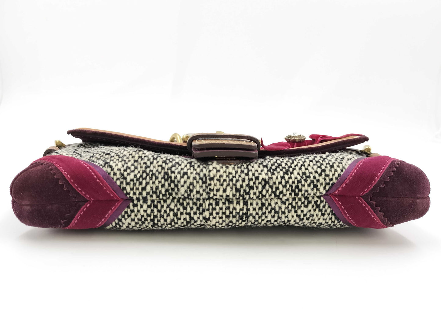 COACH Soho Tweed Demi Flap Bag C052-8F01 Limited Edition Velour Handbag