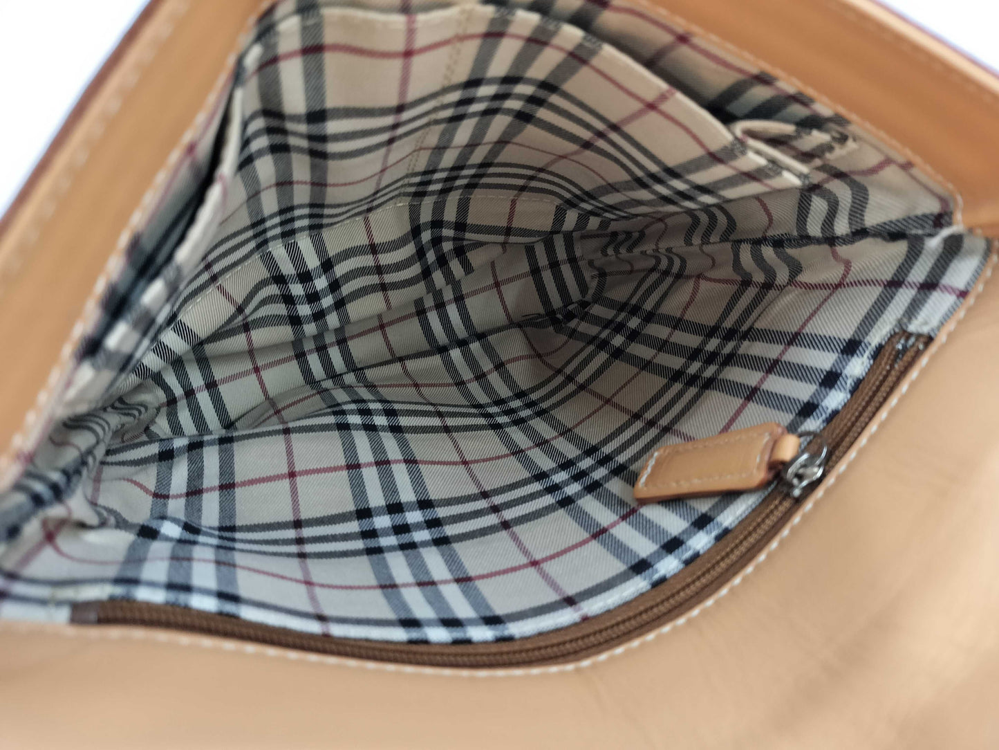 BURBERRY Nappa Leather Nova Check Leather Shoulder Bag