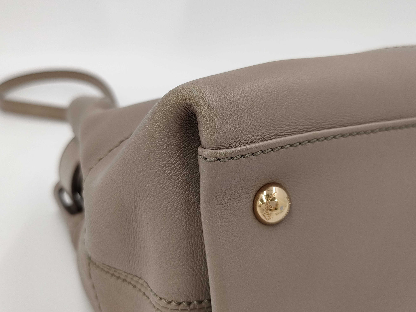 Salvatore Ferragamo Gancini Leather 2-Way Handbag