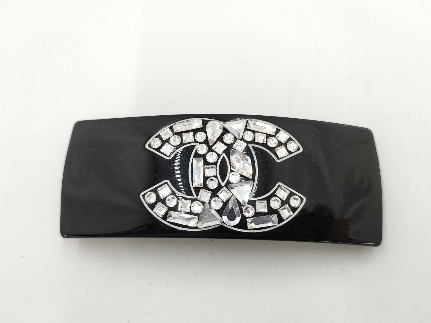 CHANEL 09 A Coco Mark Rhinestone Barrette Hair Accessory
