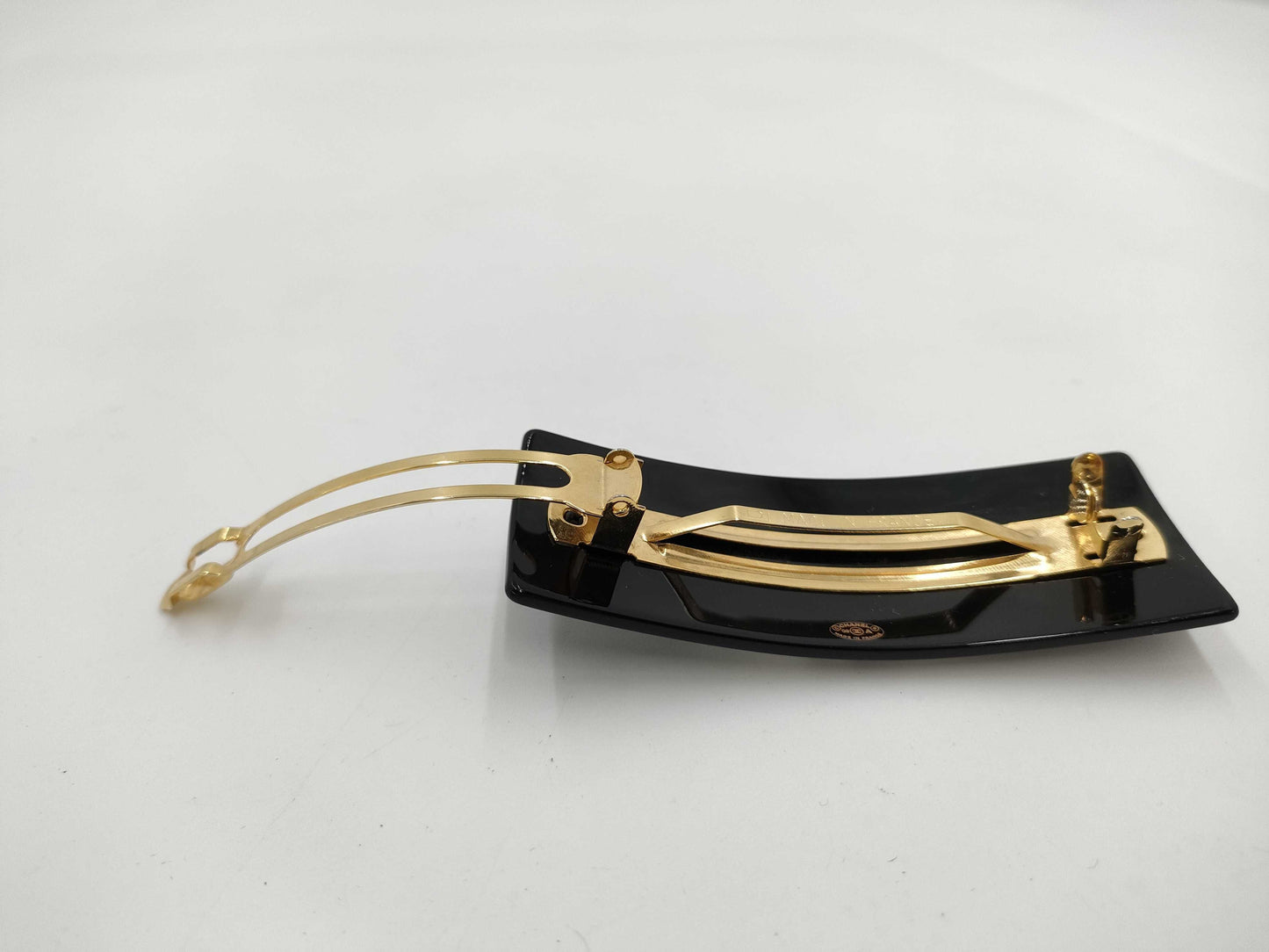 CHANEL 09 A Coco Mark Rhinestone Barrette Hair Accessory