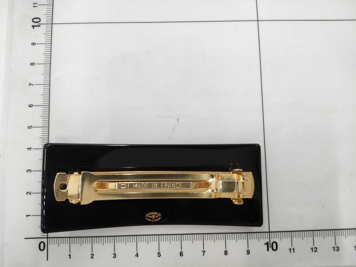 CHANEL 09 A Coco Mark Rhinestone Barrette Hair Accessory