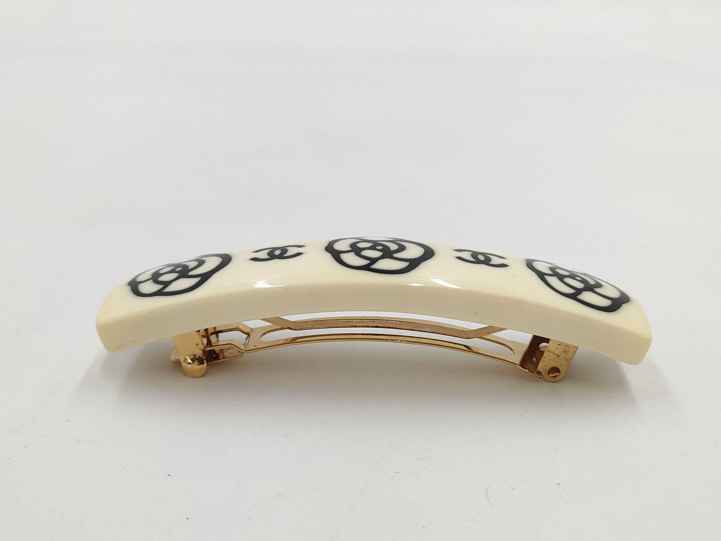 CHANEL 03P Camellia Coco Mark Barrette Hair Accessory