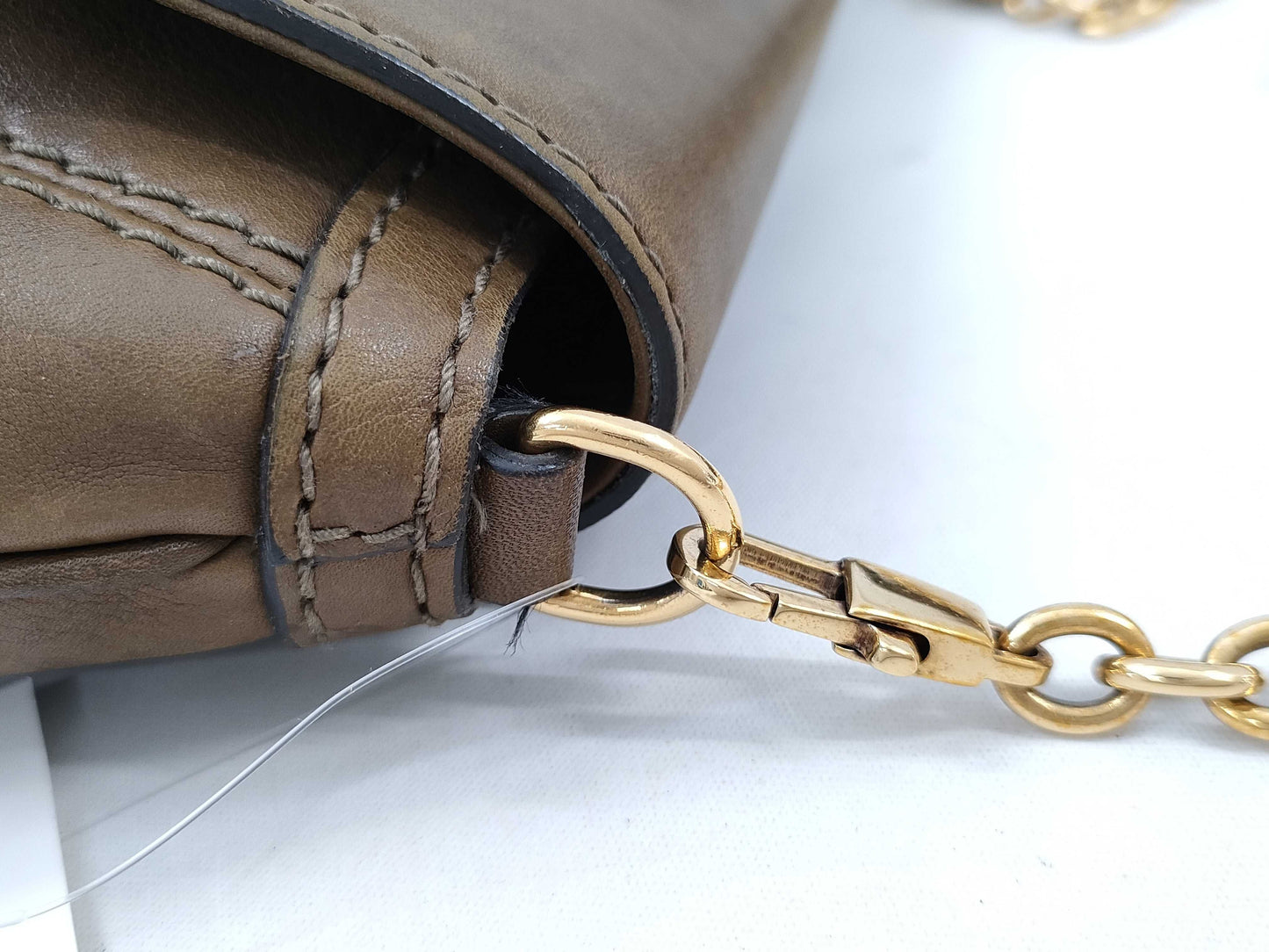 GUCCI Bamboo Chain Shoulder Bag with Fur 269927
