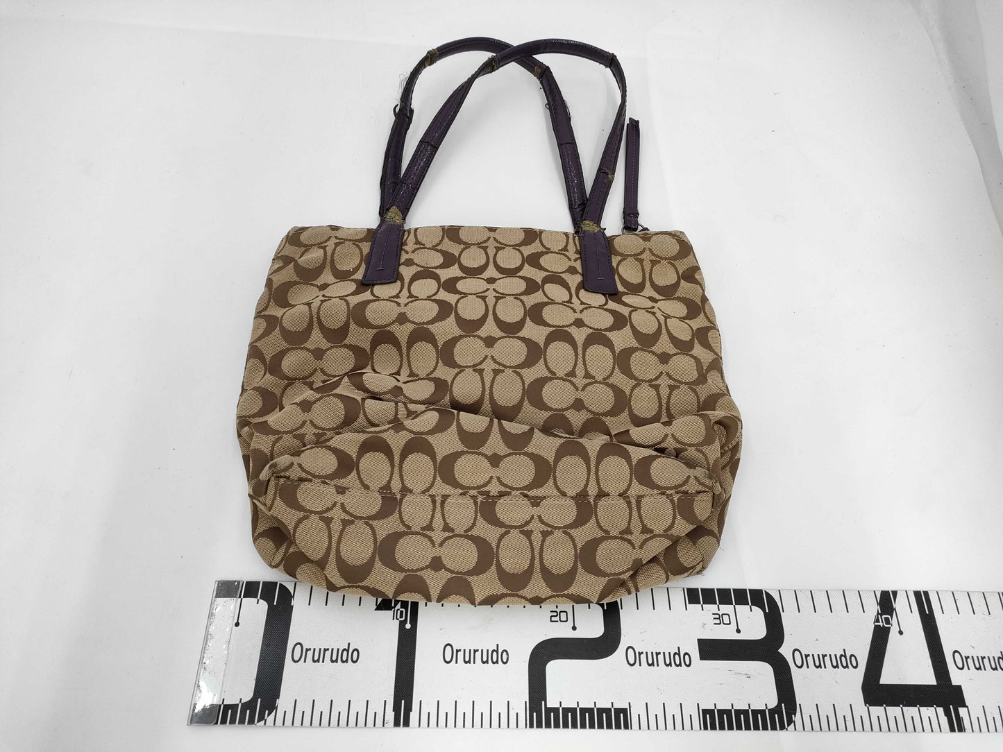COACH Signature/Leather Tote 3-Piece Tote Bag
