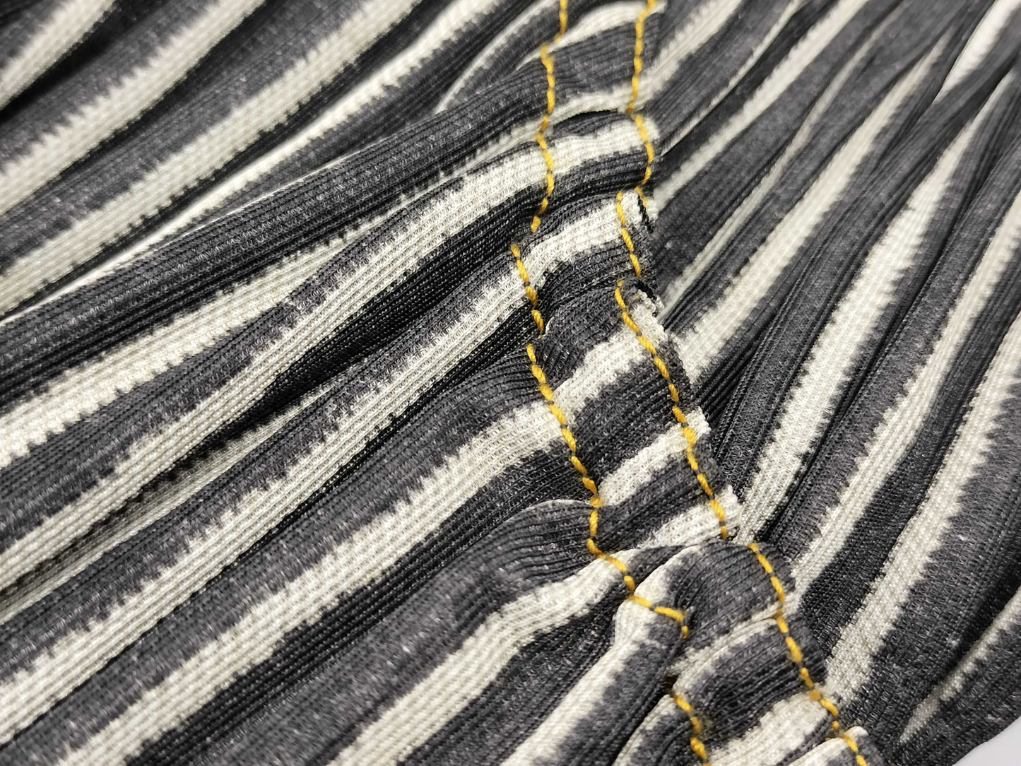 ISSEY MIYAKE Pleats Please Hickory Denim Print Skirt