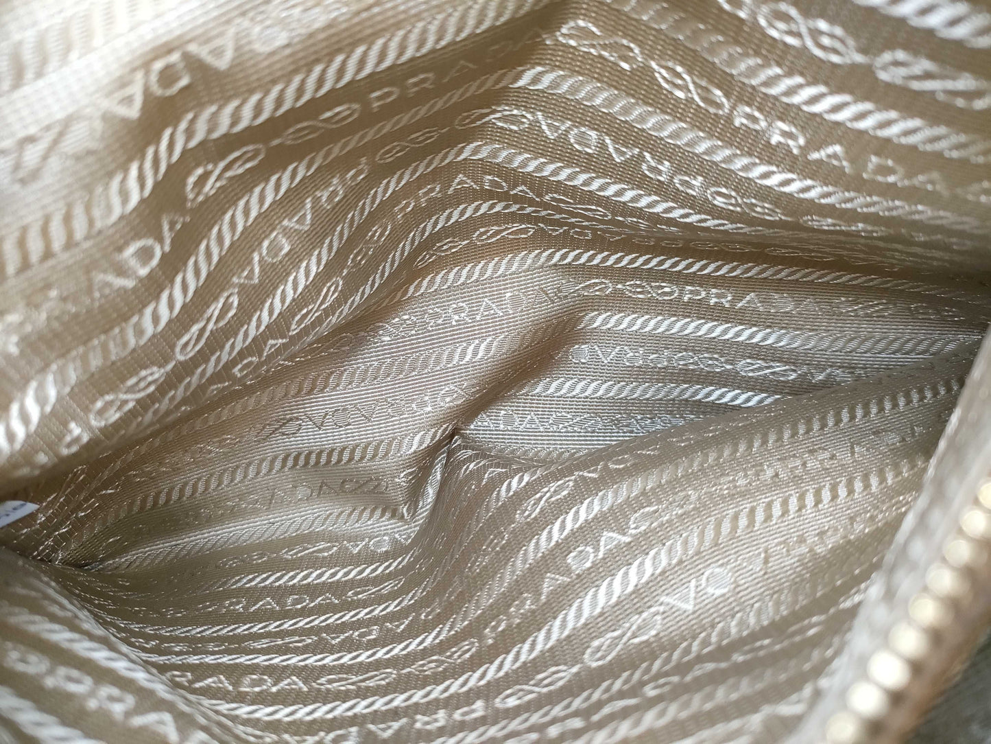 PRADA Raffia Tote Triangle Logo Handbag