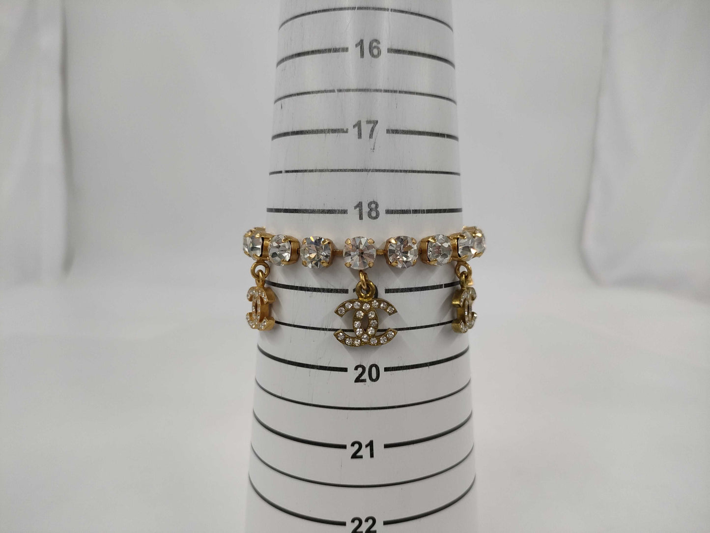 CHANEL Bracelet 95A Stone Coco Mark Gold Bracelet/Bangle