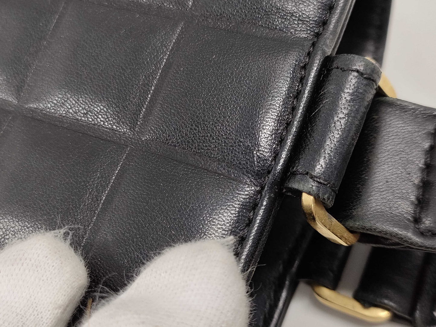 CHANEL Chocobar Lambskin Tote Handbag