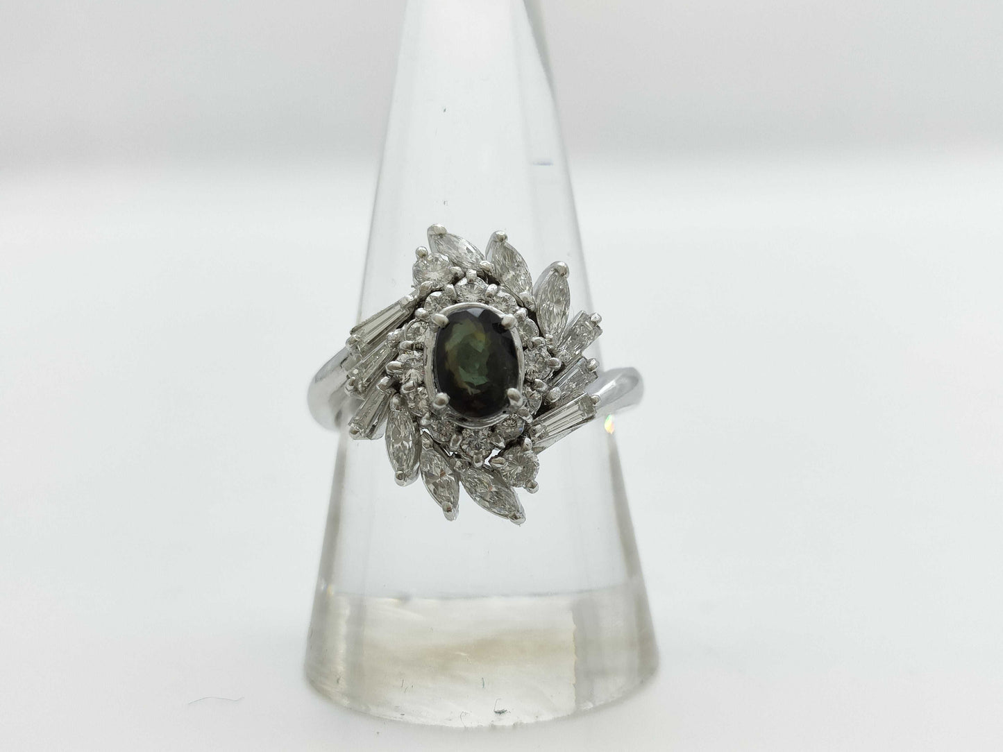 AX1.28ct Diamond Pt900 10.6g Ring