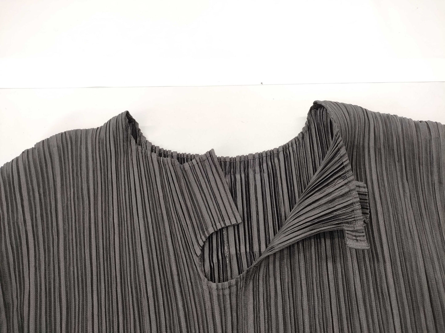 ISSEY MIYAKE Pleated Black Dress with Musical Note Design