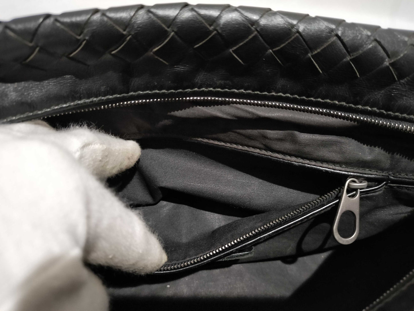 BOTTEGA VENETA Intrecciato Clutch Bag, Second Bag, Handbag, Black