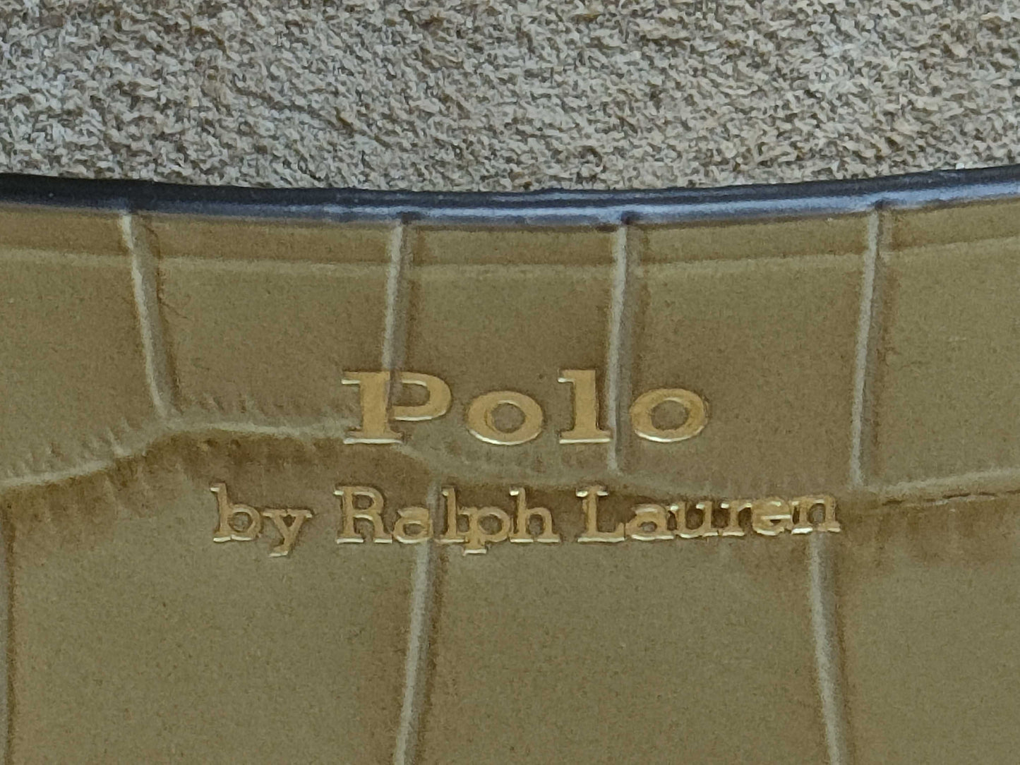 Ralph LAUREN Crocodile Embossed Handbag