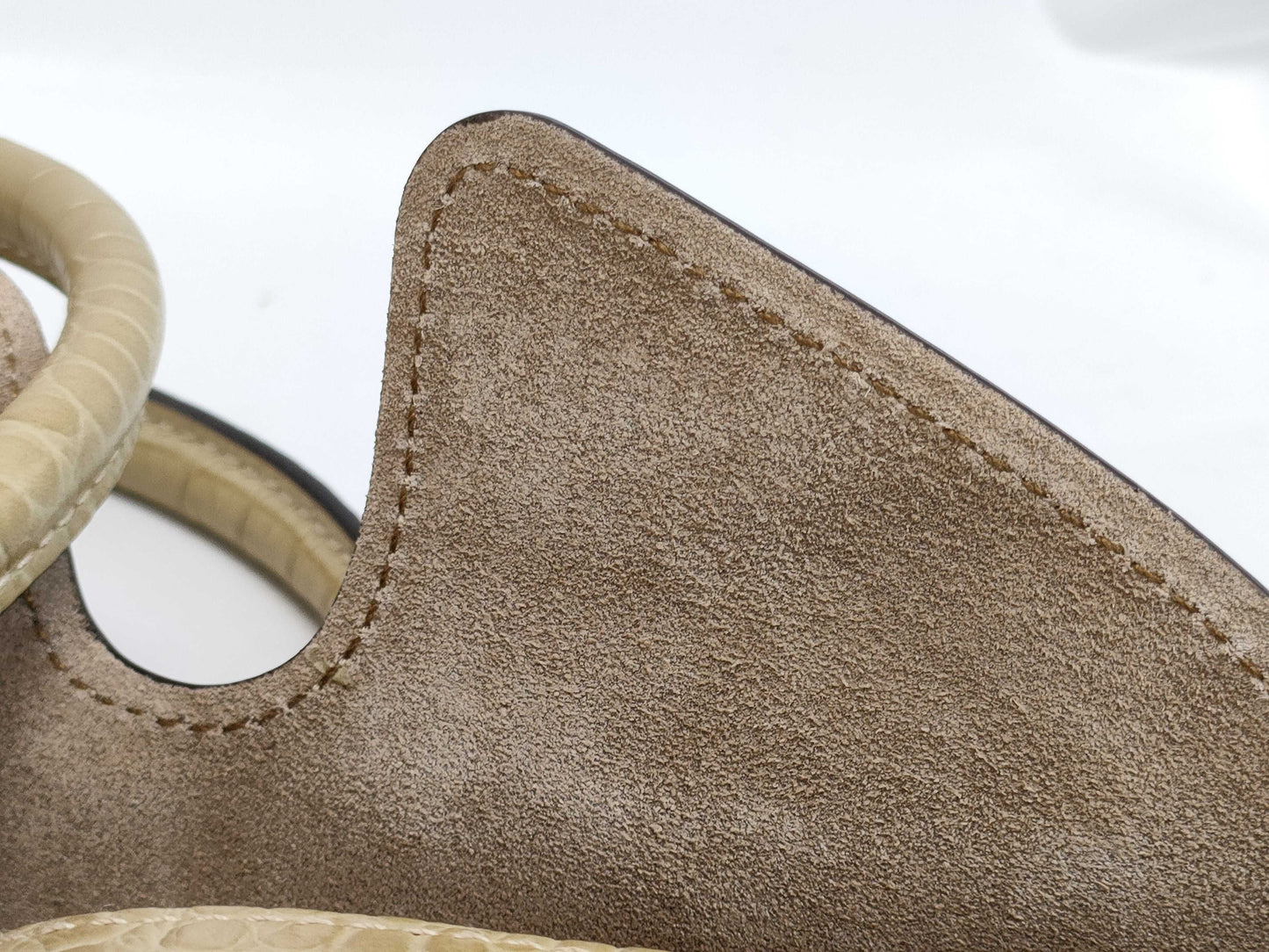Ralph LAUREN Crocodile Embossed Handbag