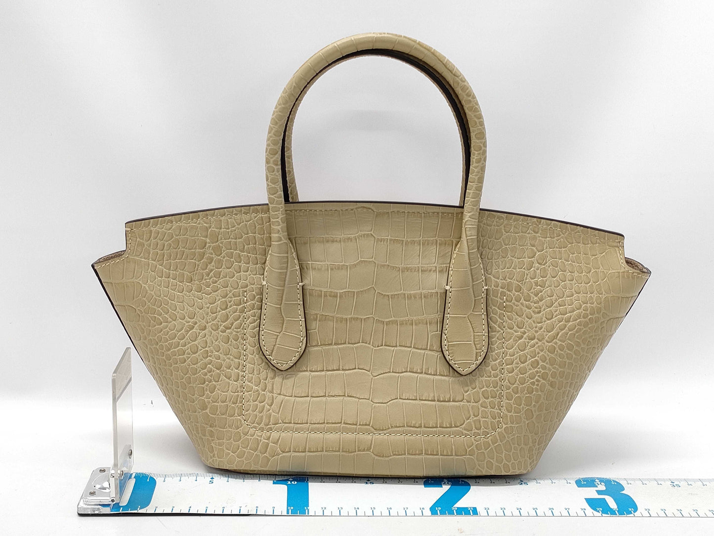 Ralph LAUREN Crocodile Embossed Handbag
