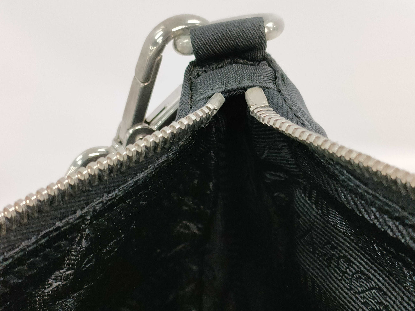 PRADA Nylon Shoulder Bag with Floral Print