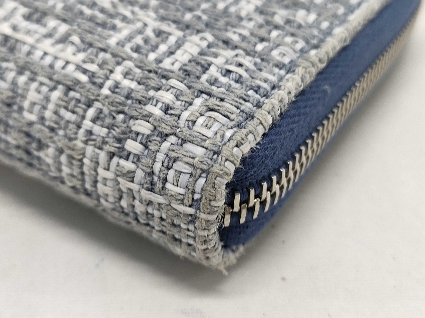 CHANEL Tweed Round Wallet