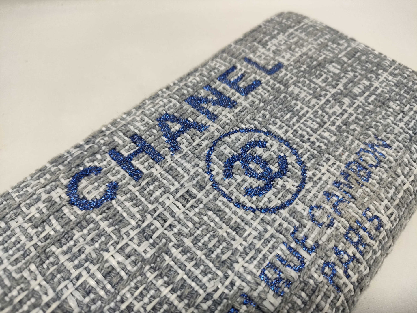 CHANEL Tweed Round Wallet