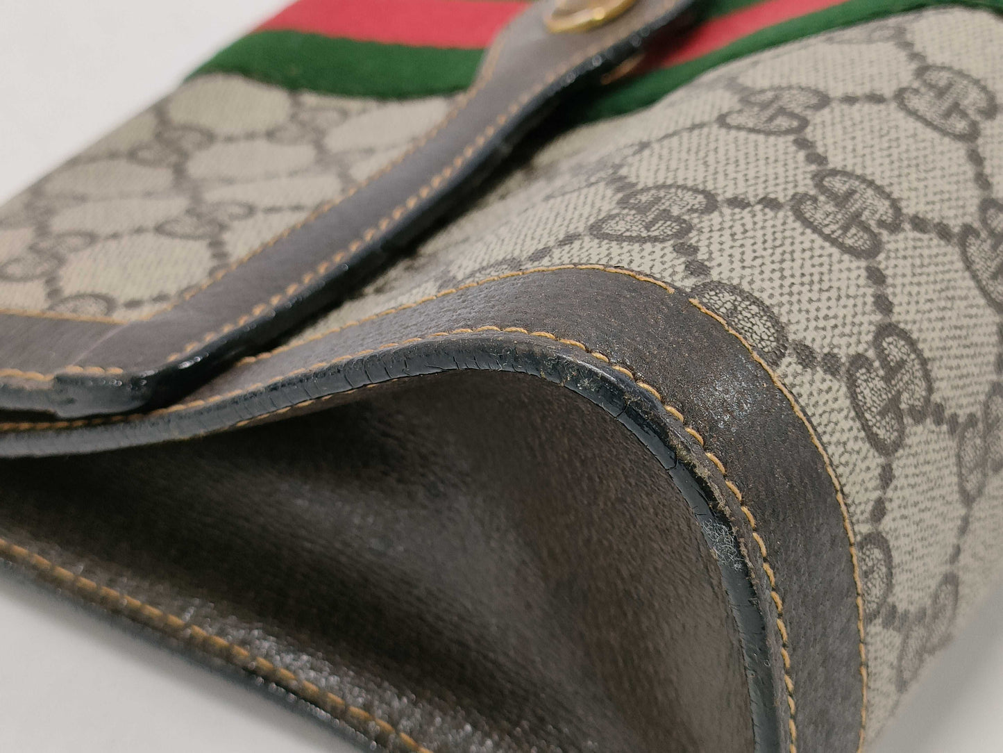 GUCCI Old Shari Line Clutch Second Bag Pouch Second Bag