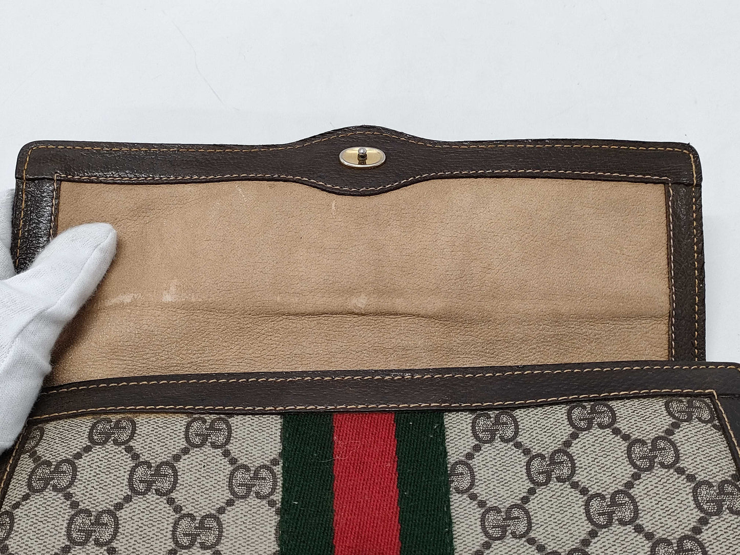 GUCCI Old Shari Line Clutch Second Bag Pouch Second Bag