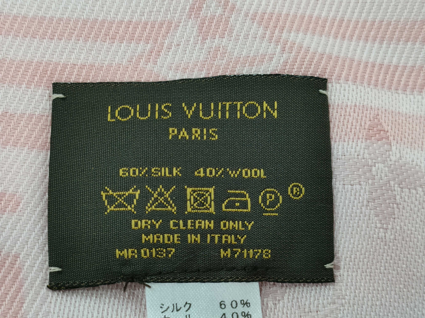 LOUIS VUITTON Monogram Large Stole Pink Other Accessories