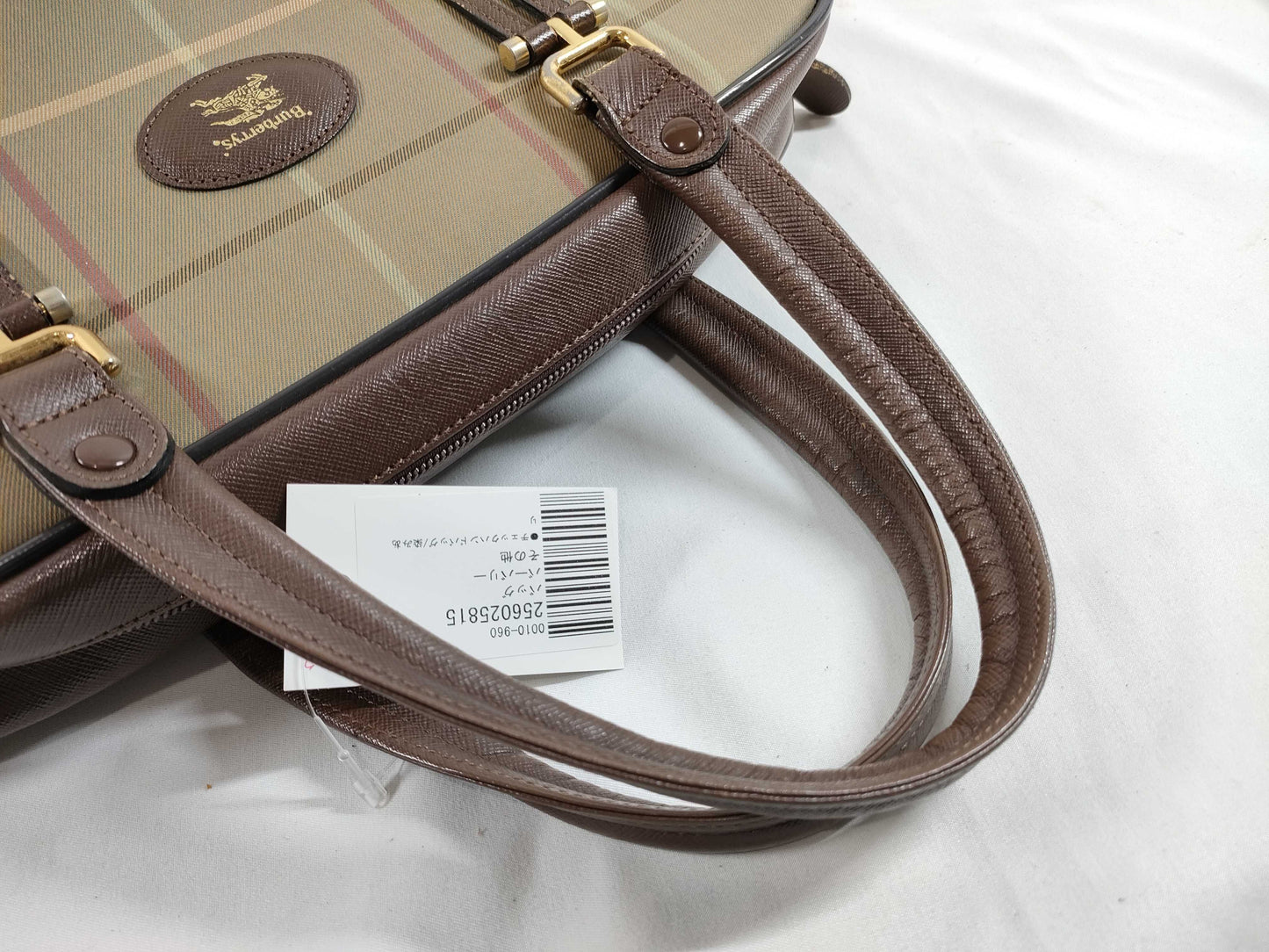 BURBERRY Check Handbag/Stained Handbag