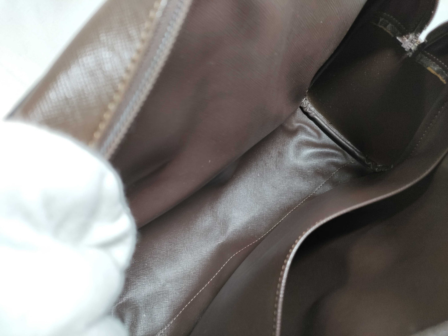 BURBERRY Check Handbag/Stained Handbag