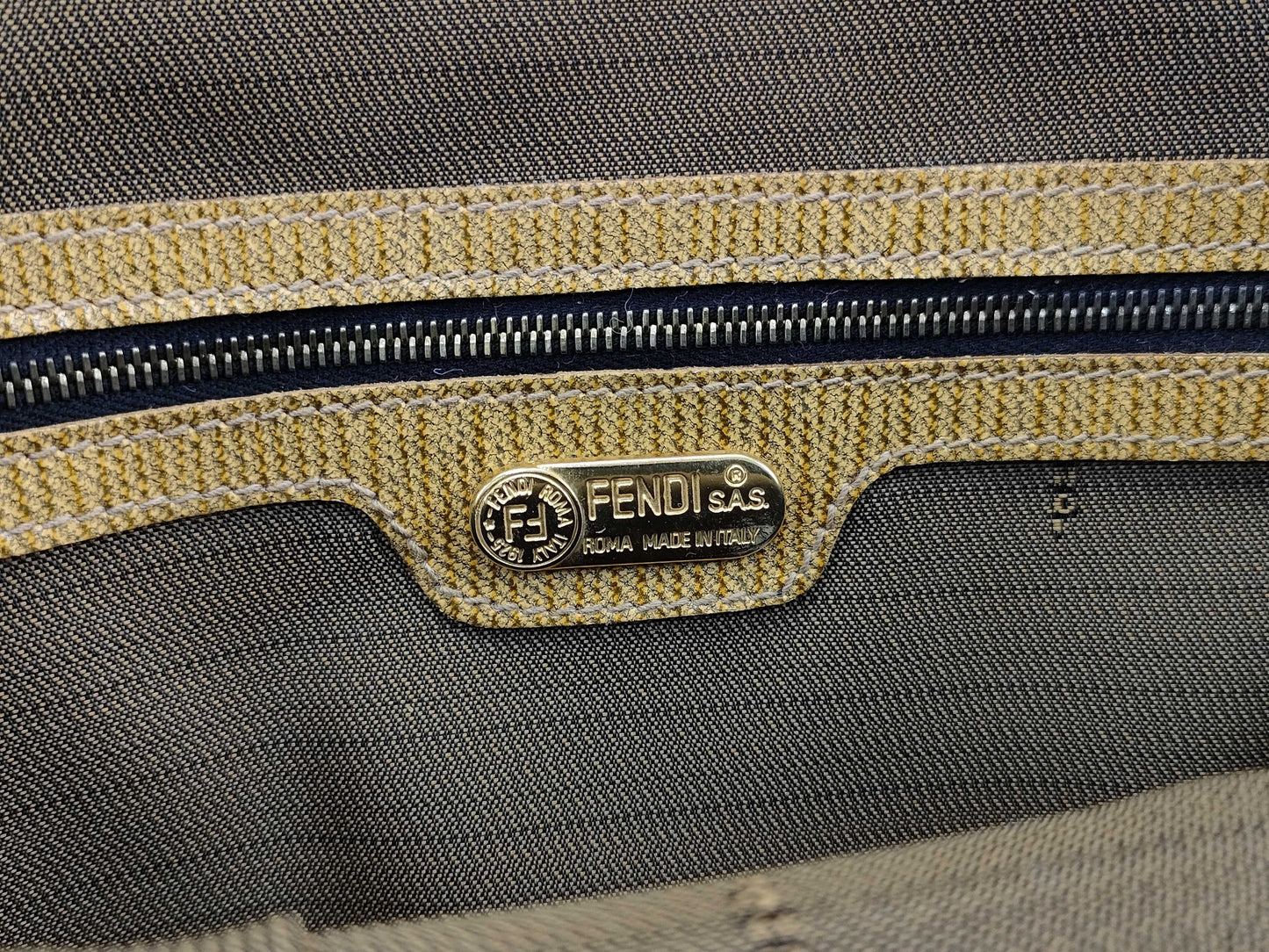 FENDI Leopard Print 2-Way Bag/FF Hardware Handbag