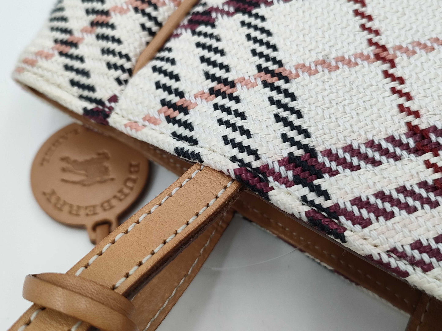 BURBERRY Check Tote Handbag