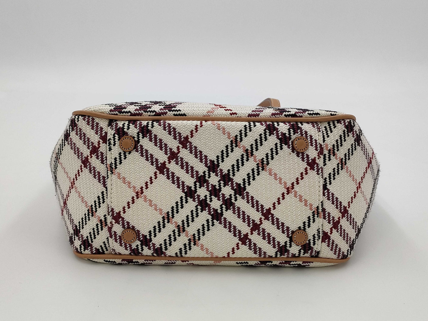 BURBERRY Check Tote Handbag