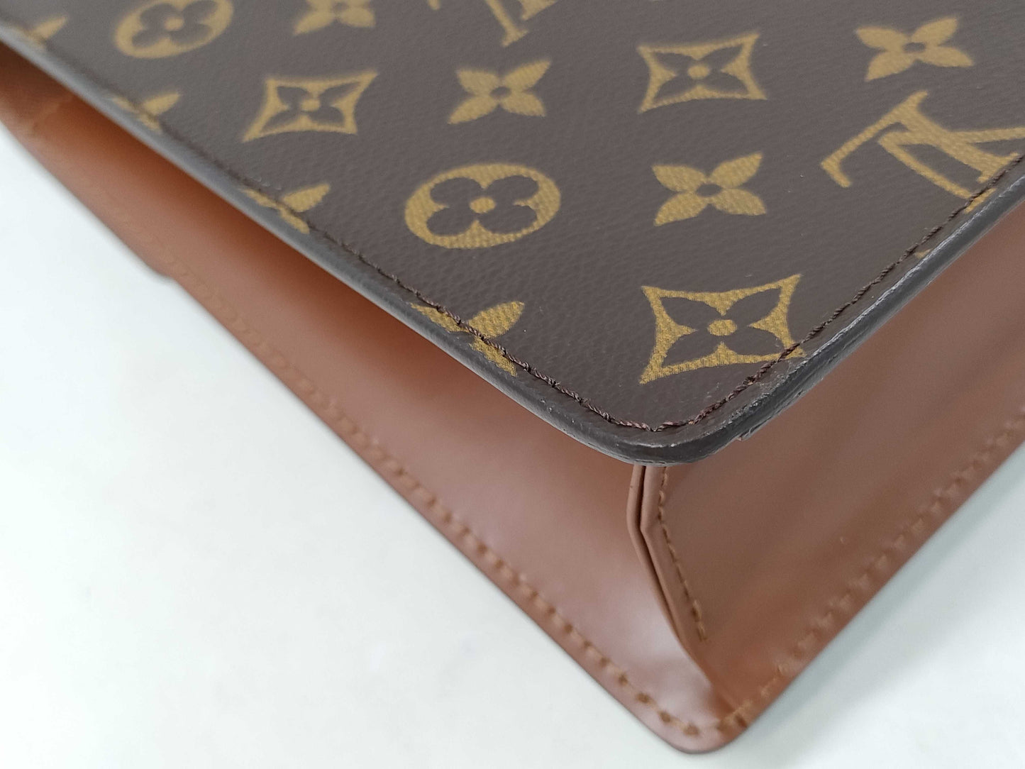 LOUIS VUITTON Monogram Porte-Document Bandouliere Handbag with Deteriorated Pockets