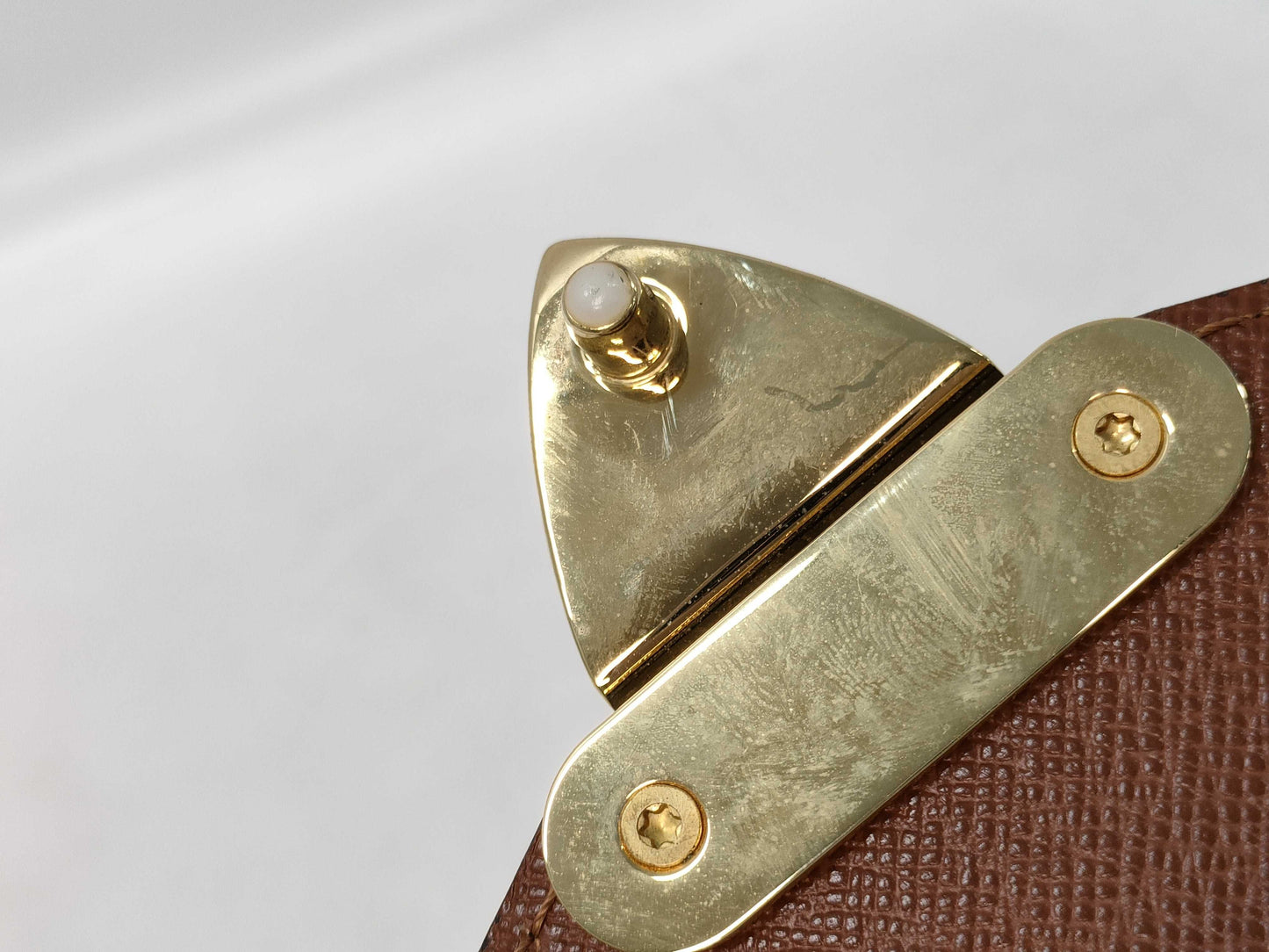 LOUIS VUITTON Monogram Porte-Document Bandouliere Handbag with Deteriorated Pockets