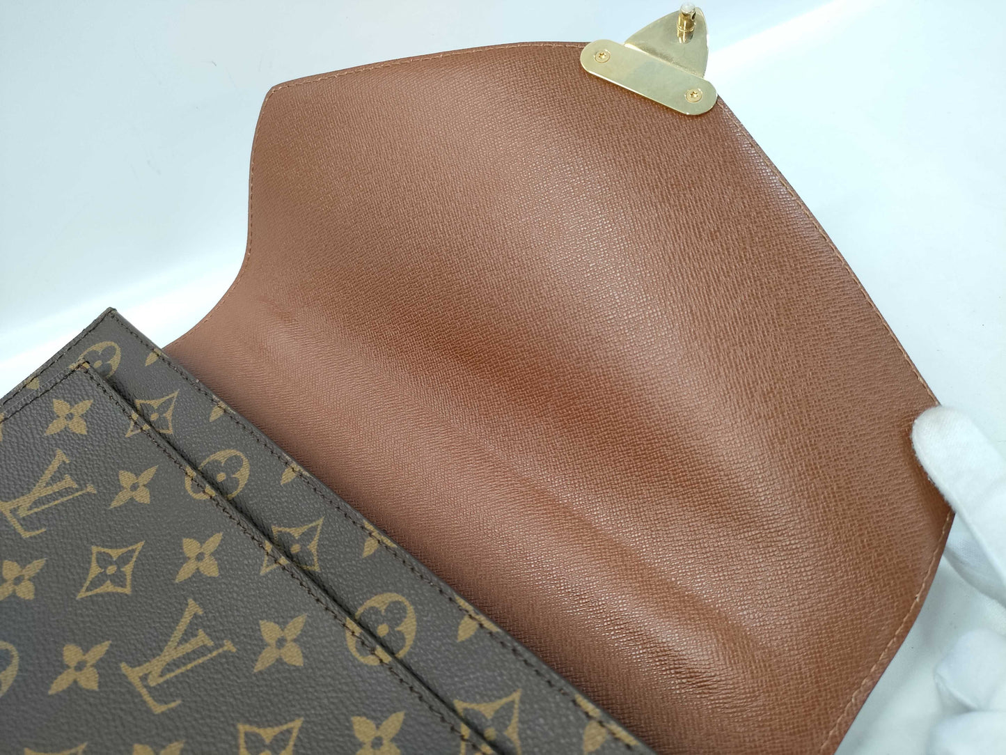 LOUIS VUITTON Monogram Porte-Document Bandouliere Handbag with Deteriorated Pockets