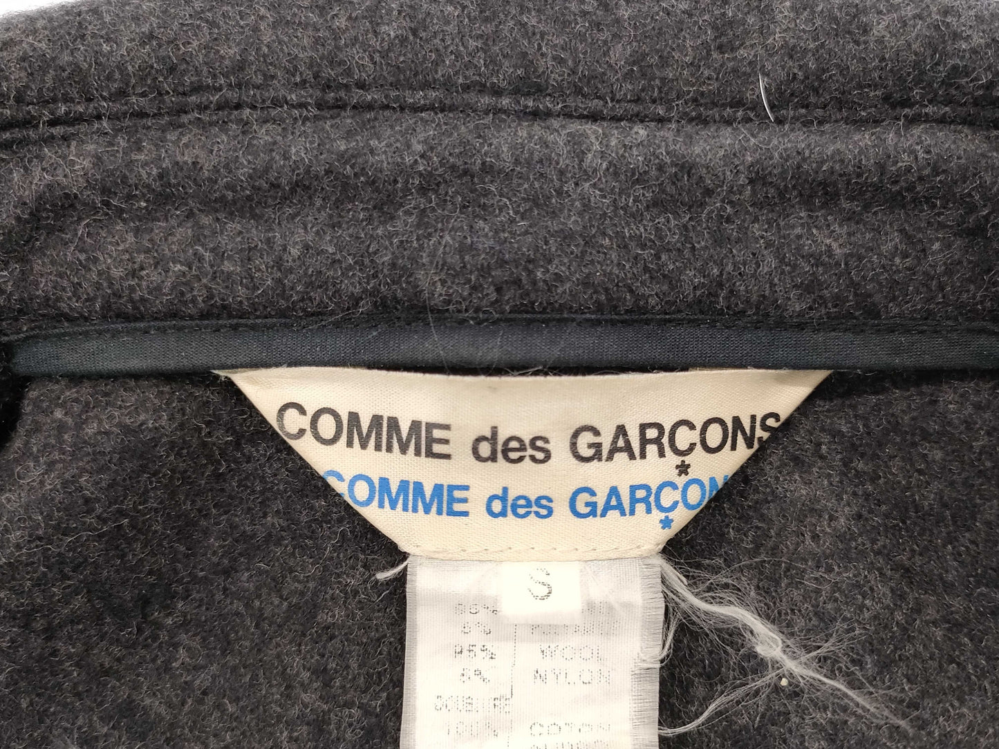 COMME des GARCONS Safety Pin Cloth Wool Jacket
