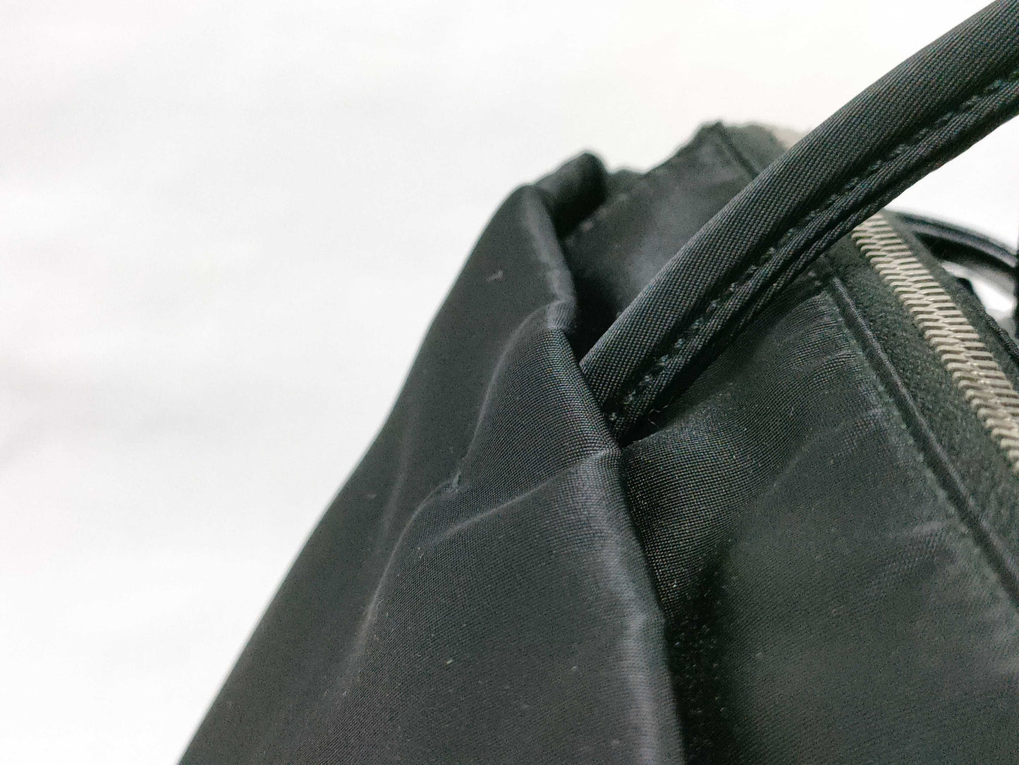 PRADA Nylon Ribbon 2-Way Handbag with Rusted Metal Fittings
