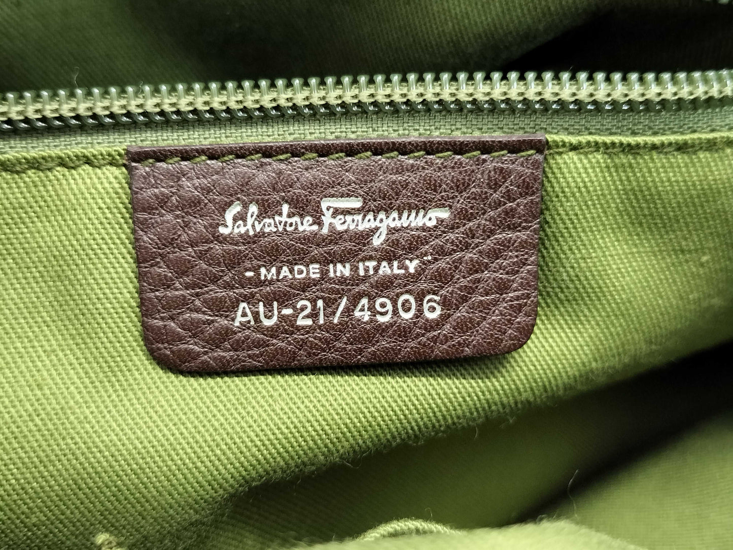 Salvatore Ferragamo Gancini Cotton Handbag