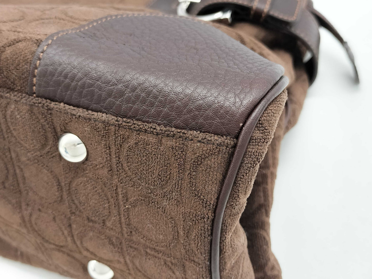 Salvatore Ferragamo Gancini Cotton Handbag
