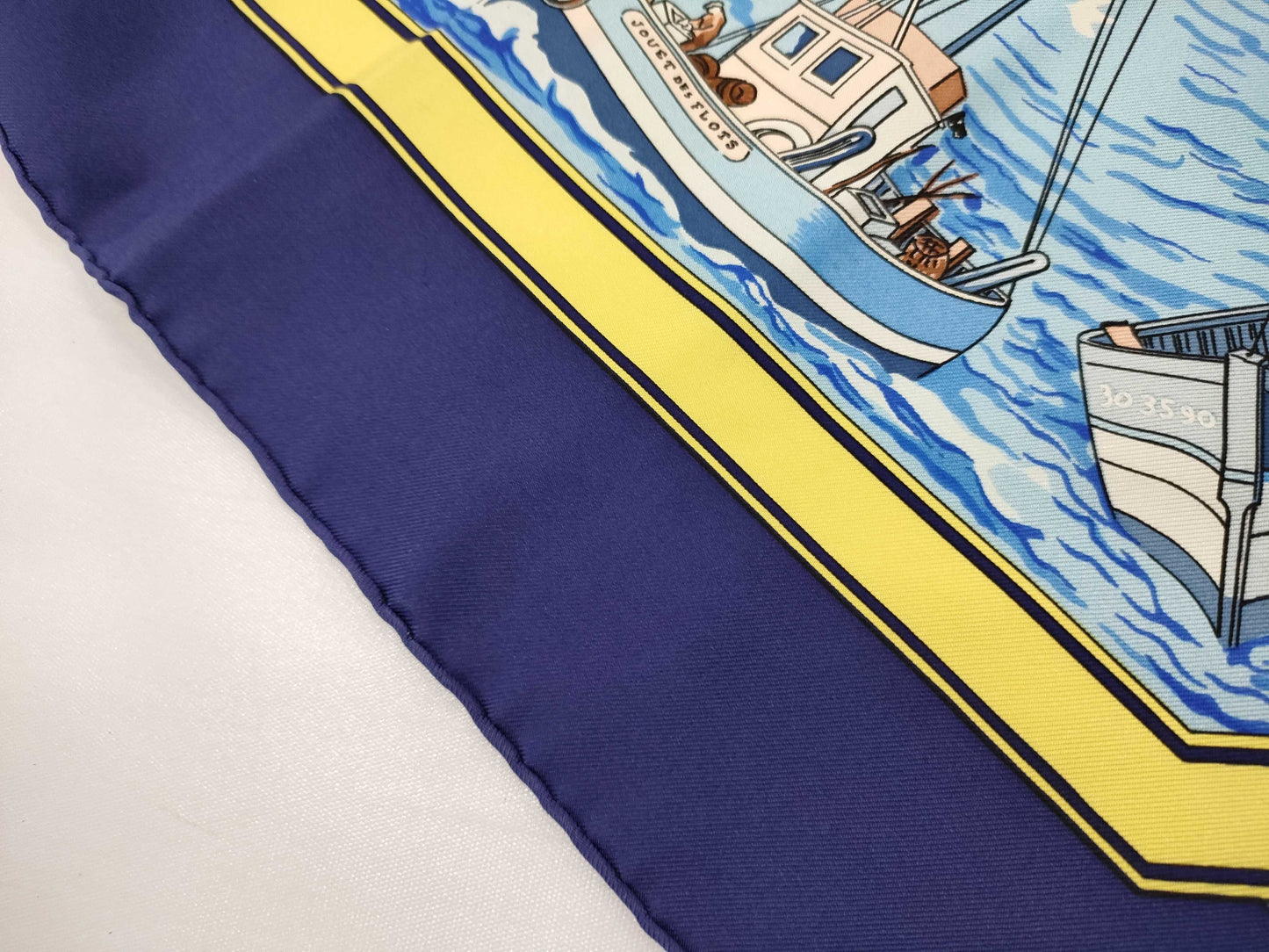 HERMES HERMES Carre RETOUR DE PECHE/Navy Scarf Scarf