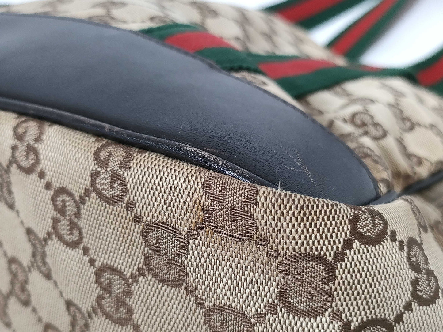 GUCCI 134931 GG Canvas Dog Carrier Tote Bag