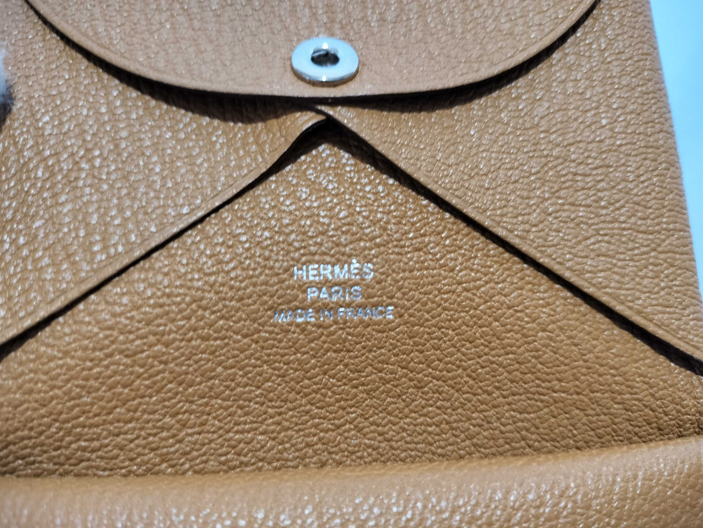 HERMES Calvi Duo W Engraved Coin Case