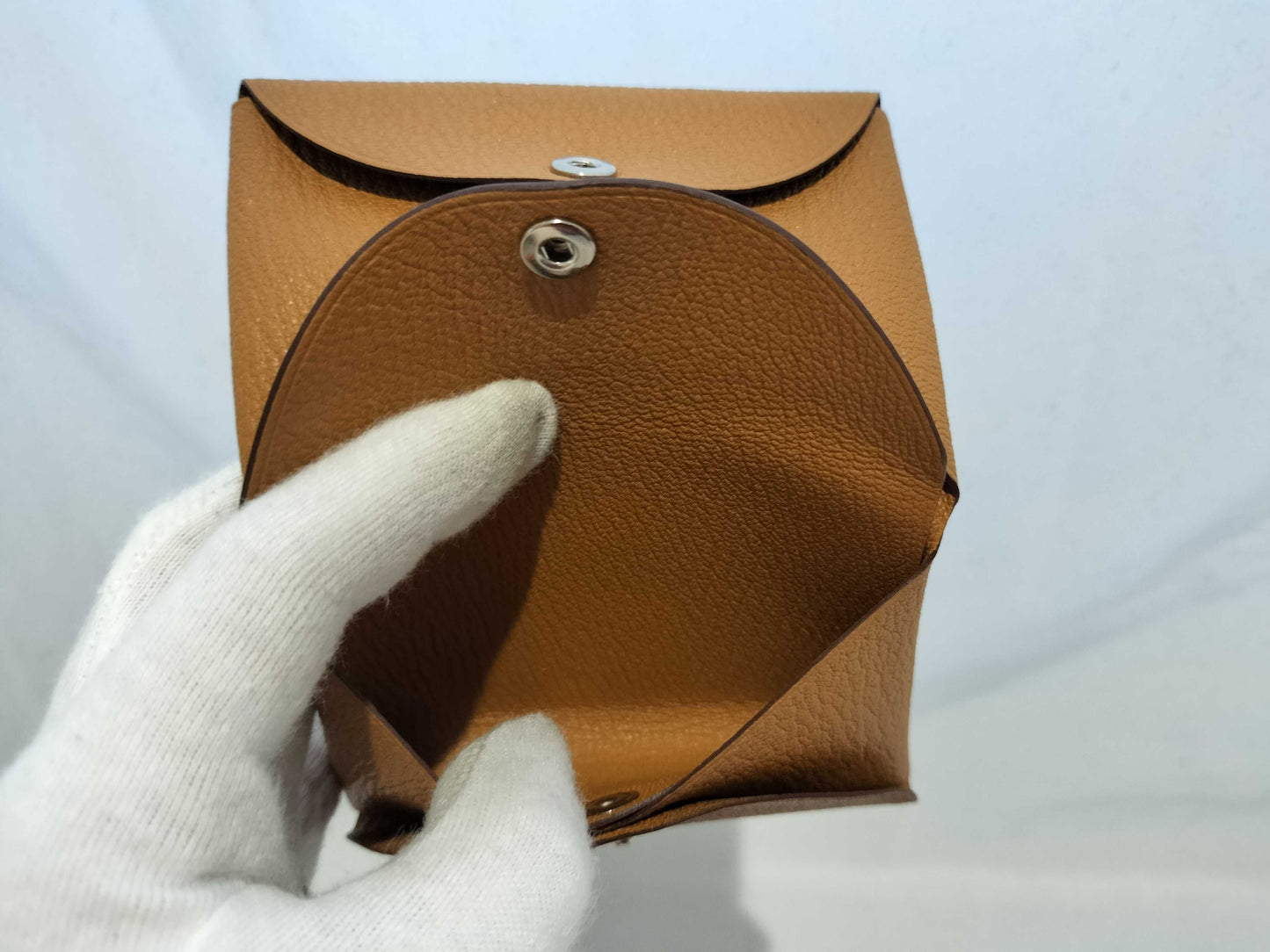 HERMES Calvi Duo W Engraved Coin Case