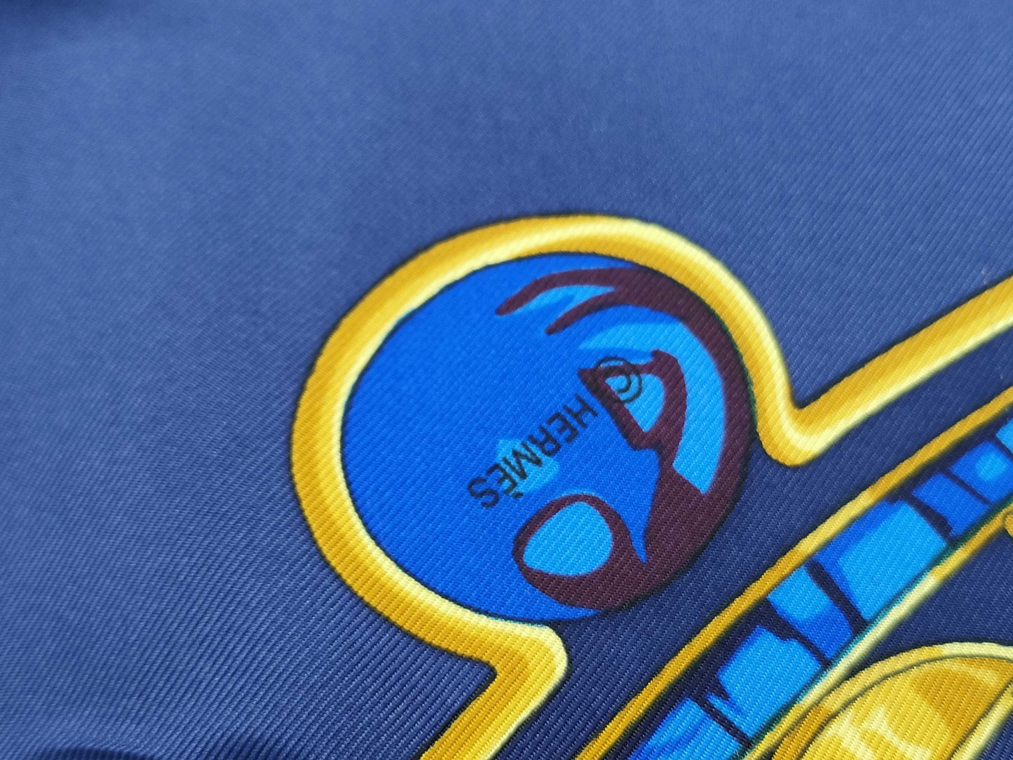 HERMES Carre Scarf with Scarab Pattern