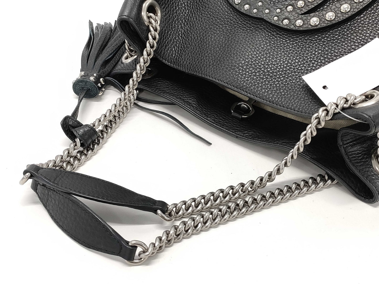 GUCCI 308982 Soho Interlocking G Stud Chain Bag Tote Bag