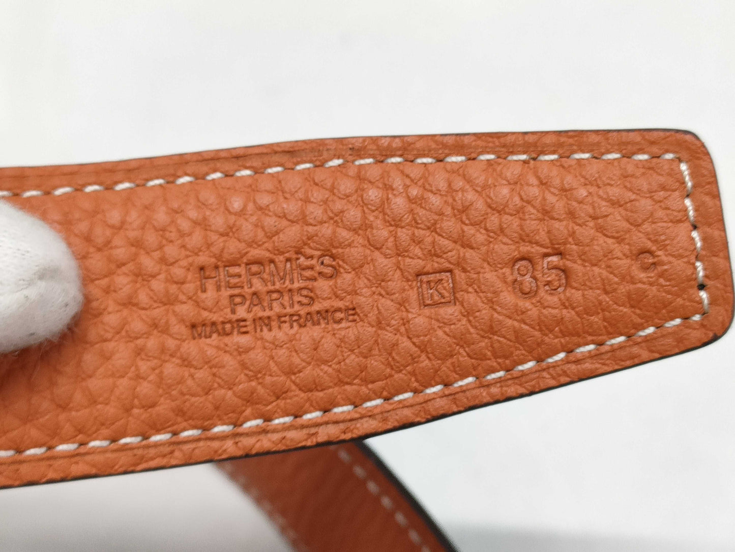 HERMES H Belt Silver Color Belt