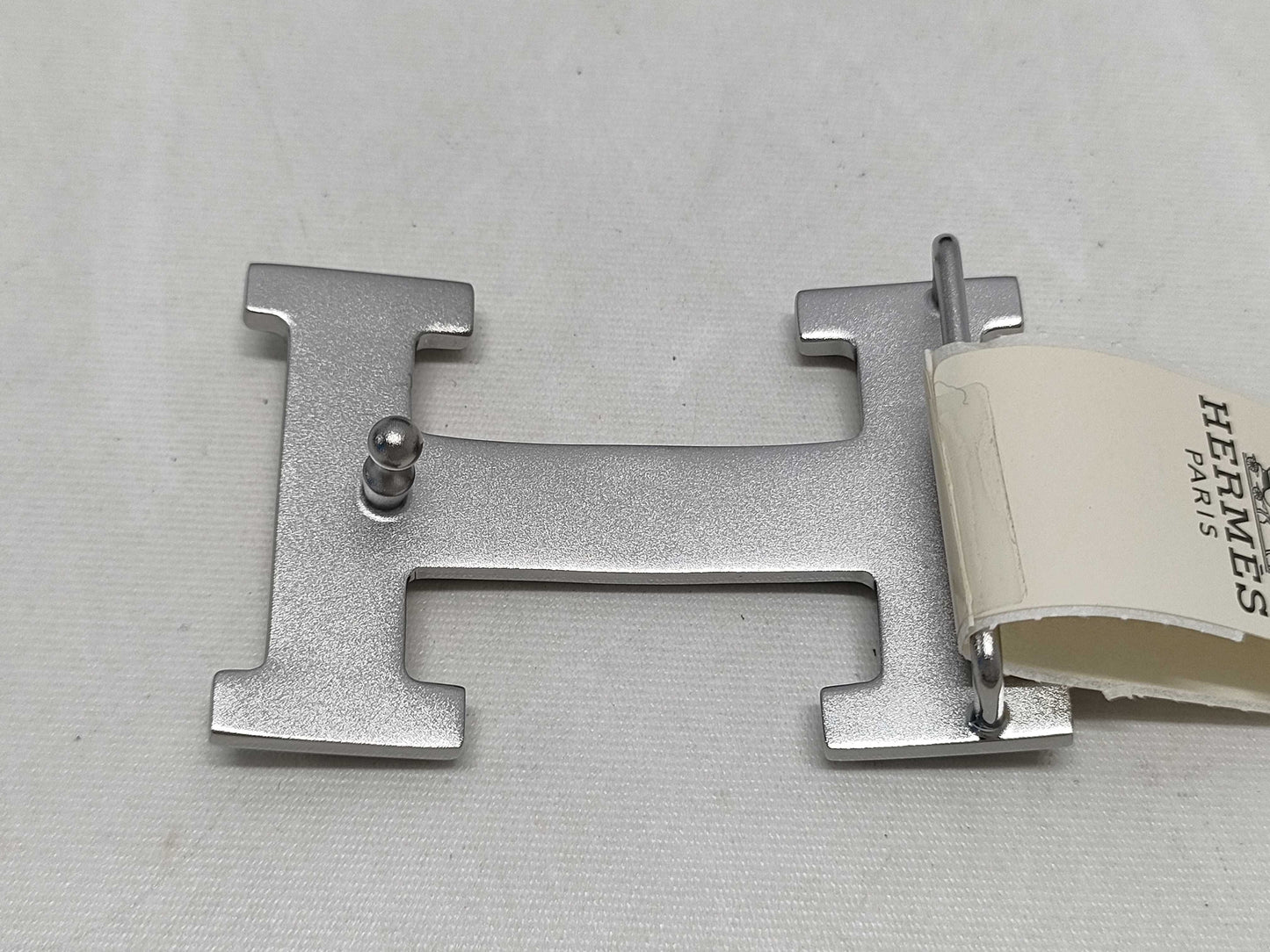 HERMES H Belt Silver Color Belt