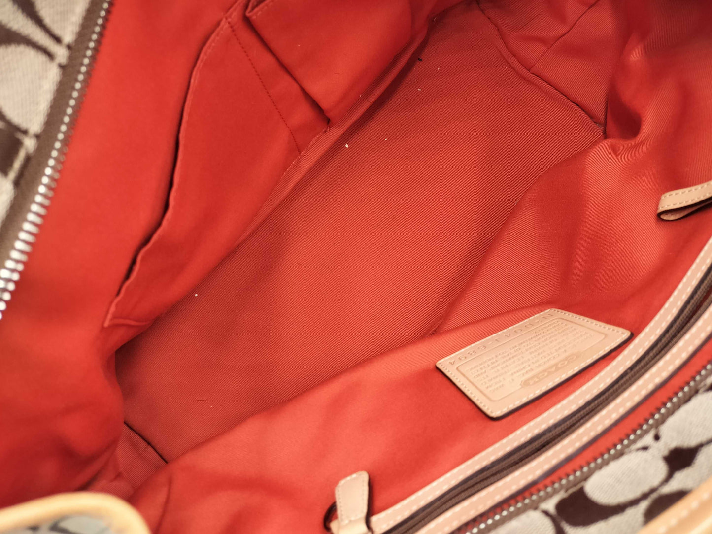 COACH Signature Leather Shoulder Bag
