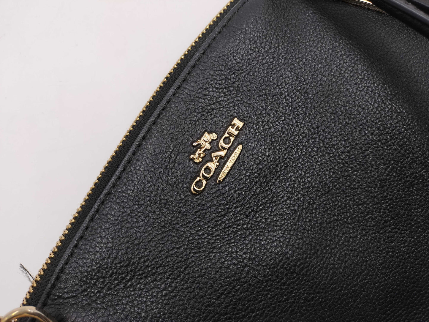 COACH Signature Leather Shoulder Bag